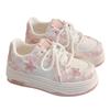 Dopamine-inspired platform shoes2026New summer-style, durable canvas sneakers for middle school students, white athletic shoes for girls