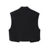2025 Spring Women's Fashion: European-American Style Flap Detail Cropped Tank Top