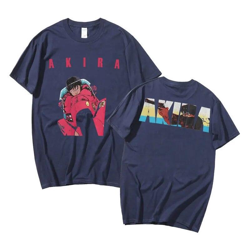 90s Action Sci-fi Anime Akira Double Sided Graphic Print Tshirt Unisex Women Fashion Streetwear Oversize Hip Hop Tees Short Sleeve