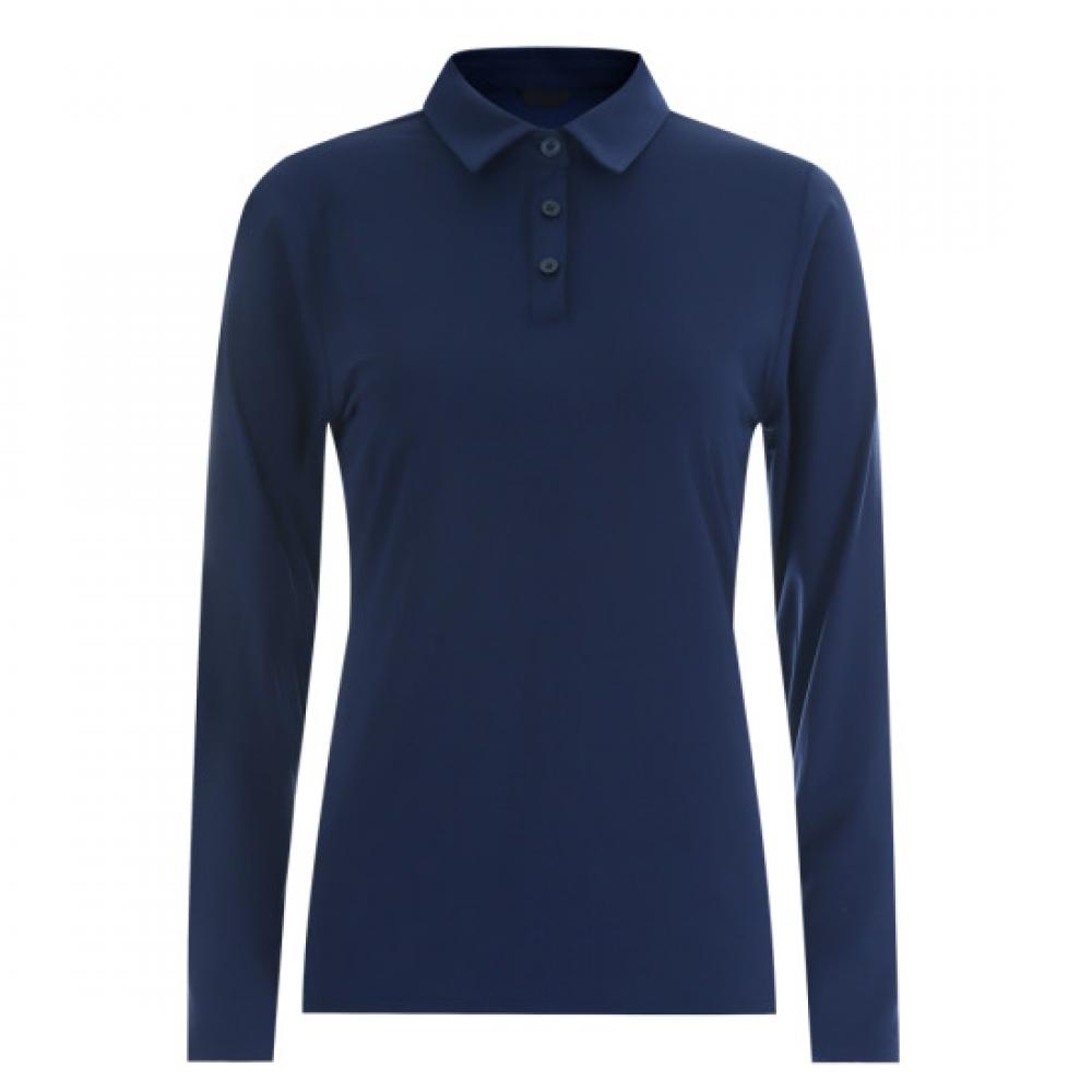 Shop   Women Collar Neck OuTdoor Daily Spandex Long Sleeve T shirT Navy Iu Wsh  
