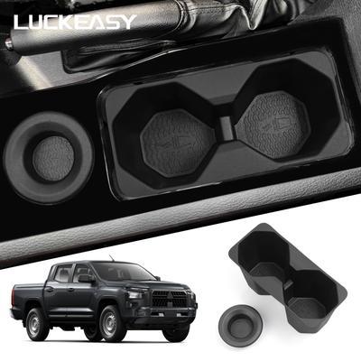 For Mitsubishi Triton 2026 2026 Cup Holder Central Console Water Cup Holder TPE Drinks Holder Storage Case Car Accessories 2pcs