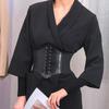 Corset de damă centură gotică din piele PU pentru femei corset cu șireturi centuri de slăbire talie corset vintage curea neagră lată pentru fată