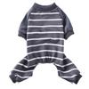 Pet Dog Cat Four-Legged Cotton Knit Pajamas Striped Print Home Outfit Small Medium Large Dogs