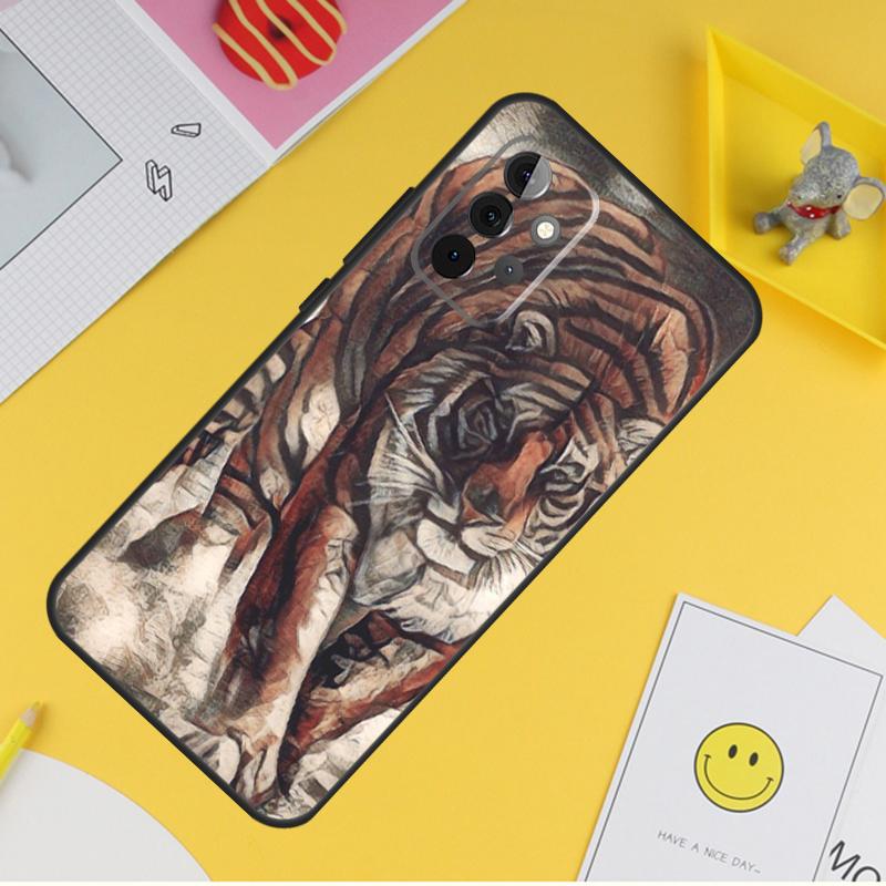 Ferocious Tiger Animal Cover For Samsung Galaxy A34 A35 A14 A15 A25 A53 A33 A13 A52 A32 A12 A51 A71 A54 A55 Case