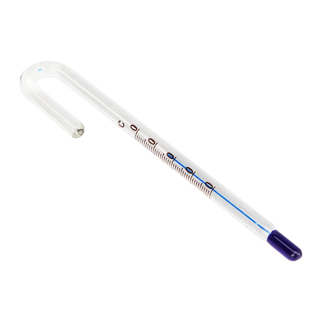 Aquarium Glass Thermometer Professional High Accuracy Crutch Shape Glass Water Thermometer for Fish