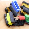 Mini Train Model 1:12 Scale Train Miniature Tiny Track Train with Colorful Carriages for Doll Mansion Decoration Miniature Scene Photo Prop
