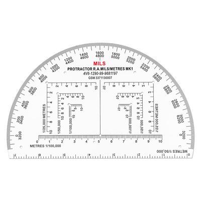 Military Protractor: 6" & 9" Built-in Scale, MP-1 Mapping Ruler for Tactical Training