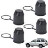 Tow Bar Cover, 4-piece Protective Tow Bar Cap, Tow Ball Protector with Hook, Trailer