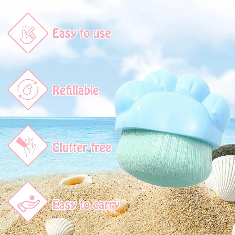 Cat'S Paw Appearance Sunscreen Applicator For Kids Sunscreen Brush Set Sunscreen Lotion Applicator Travel Sunscreen Applicator