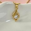 925 Silver Plated Gold Fashion Small Fresh Zircon Pendant Necklace Birthday Party Anniversary Gift