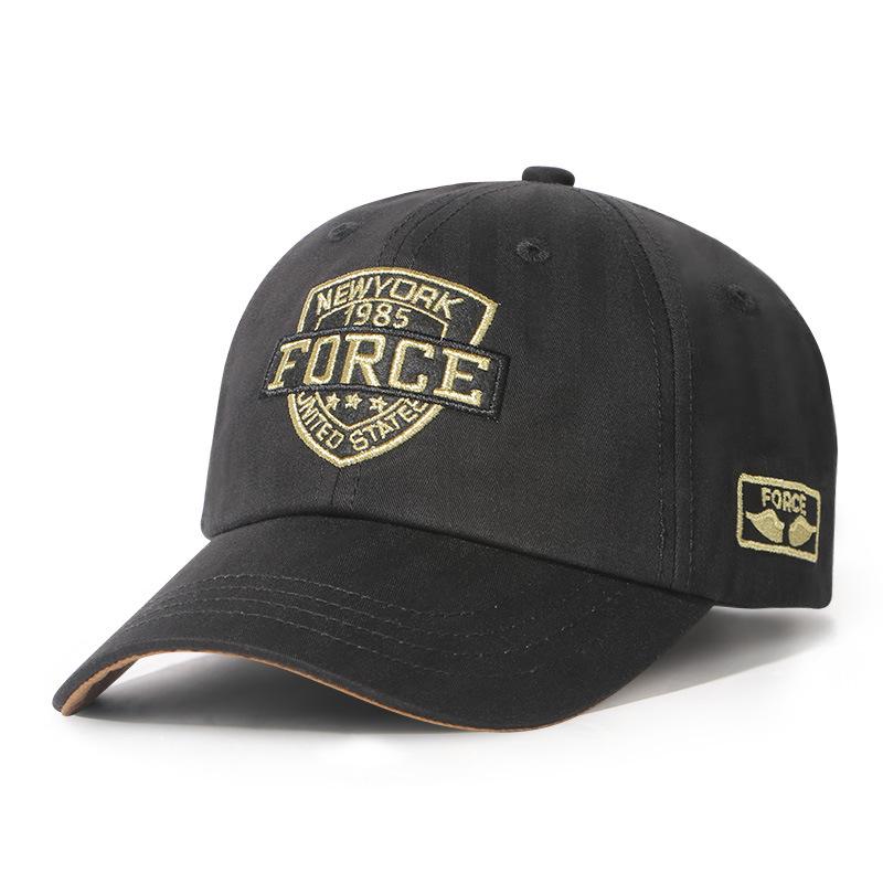 Black big head circumference baseball hat men's spring and summer sun protection hat large size cap soft top large sun hat women