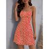Summer Floral Printed Backless Suspender Short Dress Sexy Slim Fit Loose Lace-up A-line Party Dresses Casual Sexy Fashion Holiday Elegant Clothing