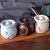 Japanese Style Ceramic Seasoning Jar Creative Seasoning Bottle Salt Jar Pepper Spice Jar Sugar Jars Household Kitchen Tools