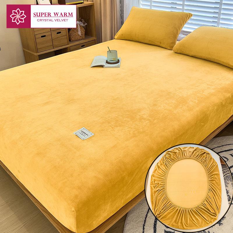 

Теплая Зимняя Бархатная Флисовая Простыня На Резинке Эластичный Наматрасник Для Пары Двухместное Постельное Белье Роскошная Двуспальная Простыня 160x200 160x200cm 1pc sheet
