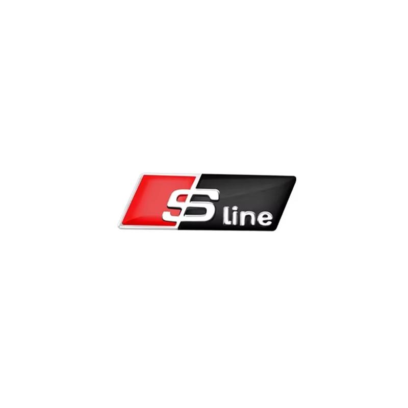 For  qwe12 3D Aluminum SLINE RS Badge Car Steering Wheel Sticker Auto Emblem Accessories TT RS3 RS4 RS5 RS6 RS7 RS8 Quattro SLINE