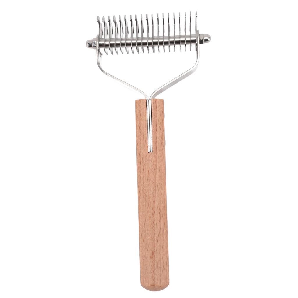Pet Dematting Comb Double Sided Shedding Brush Stainless Steel Pet Grooming Brush Pet Undercoat