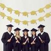 2Pcs with Tassels Bachelor Hat Banner Shining Graduation Party Hanging Decorations  Graduation Party