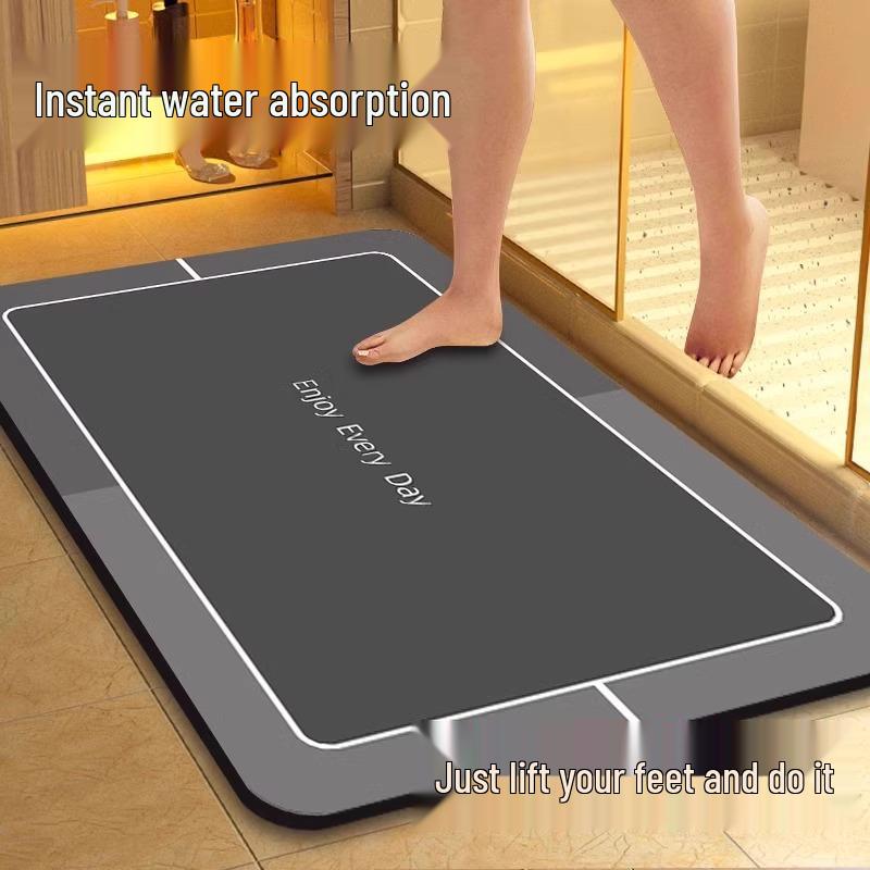 Crystal Velvet Non-Slip Absorbent Bathroom Mat