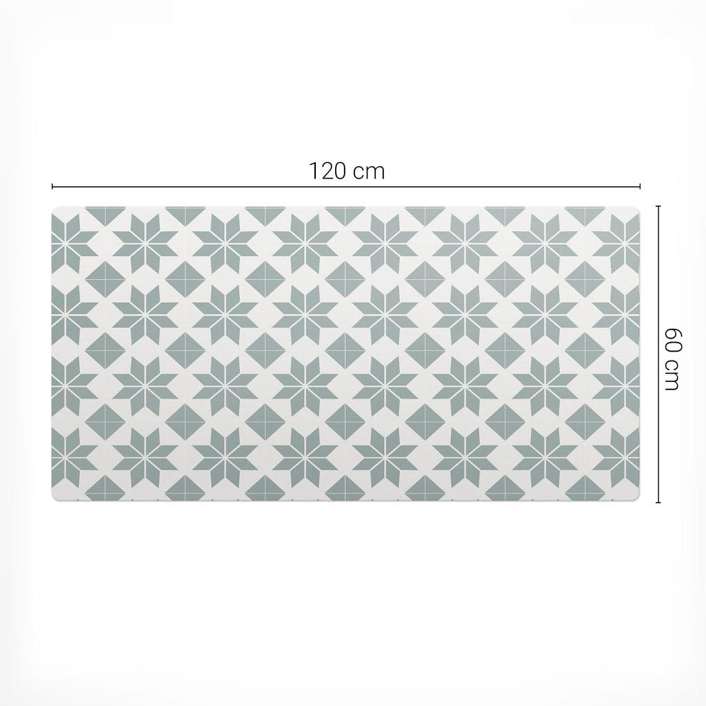 Mata Ochronna Podkładka Na Biurko Geometryczny Wzór Kwiatowy 120X60 Cm