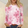 Women's Daily Casual Long-sleeved Printed O-neck Top