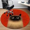 1PC Cat Whiskers Office Round Area Rug,  Mat Suitable ForOffice, Under Office Chairs Bedroom Living Room Home Decor, Room Deco