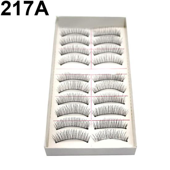 10 пар черных крестообразных толстых мягких длинных накладных ресниц для макияжа, накладных ресниц