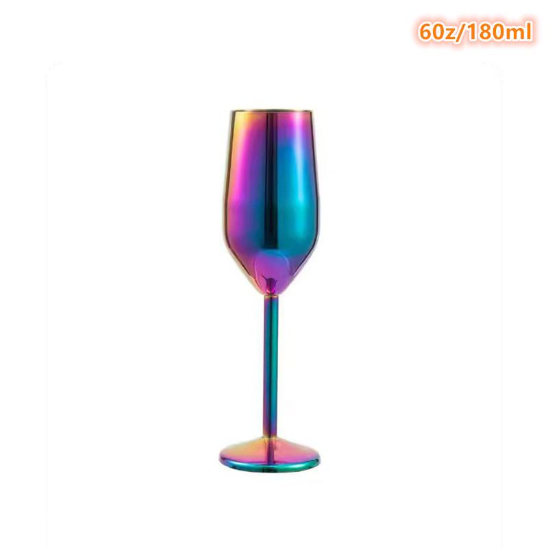 Elegant Gold Silver Stainless Steel Champagne Glasses Cocktail Glass Goblet Best Gift For Wedding Party Birthday Party Christmas