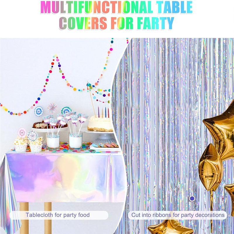 Good-10 Pack Colorful Laser Tablecloth Glitter Tablecloth 54 X 108 Inch Rectangle Disco Table Cloth