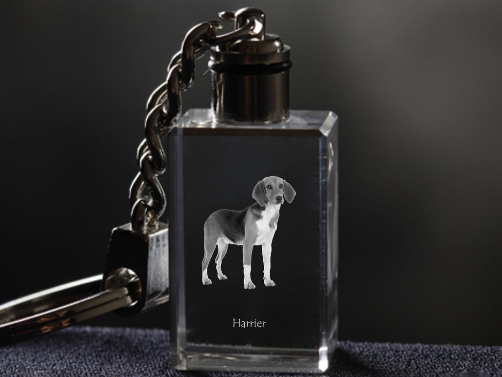 Harrier - Kryształowy brelok ze zdjęciem psa, podświetlany brelok, wyjątkowy prezent od marki Art-Dog