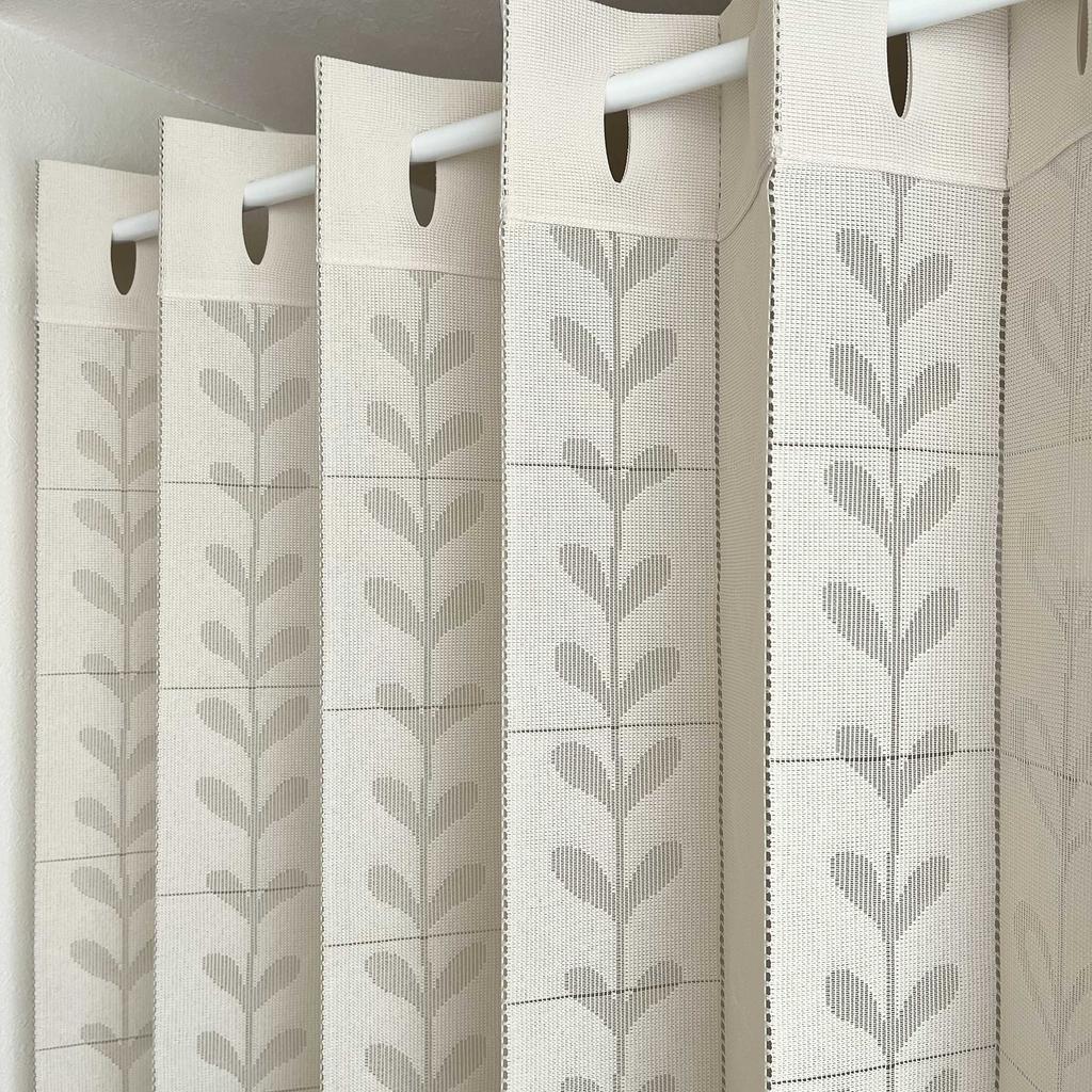 KAEI LACE Accordion Flap Heat Room Free Made In Leaf Long Size Beige 150cm Width X 250cm Kaei-lace Curtains, Curtains, Washable, Insulation,