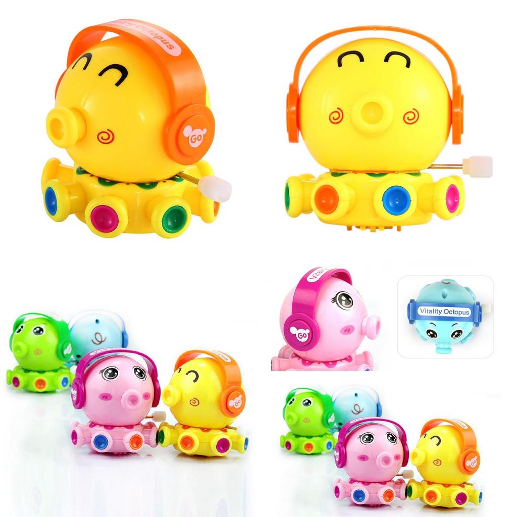 Adorable Infant Rotation Wind Up Cartoon Toy Animal Octopus With Random Colors