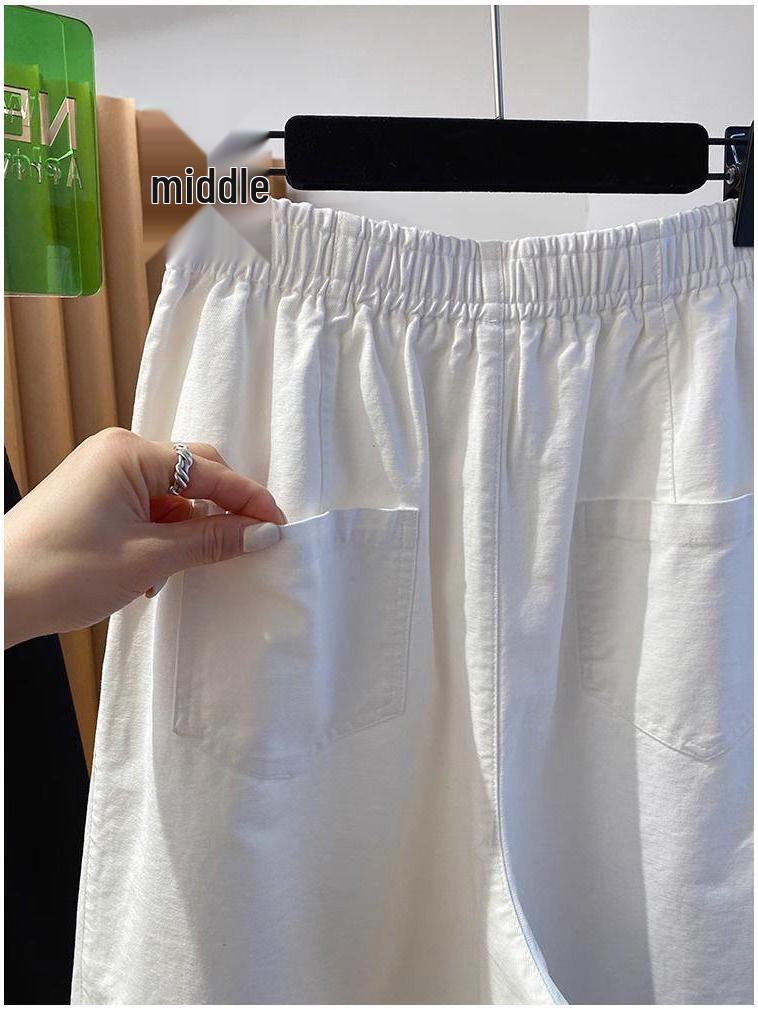 Extra Large Korean Style Wide-Leg Casual Pants for Women, Trendy Spring 2025