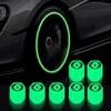 4PCS Luminous Car Tire Valve Cap DAWSAT Fluorescent Night Glowing Decor For Renault RS Fluence Laguna Scenic Latitude Captur ZOE