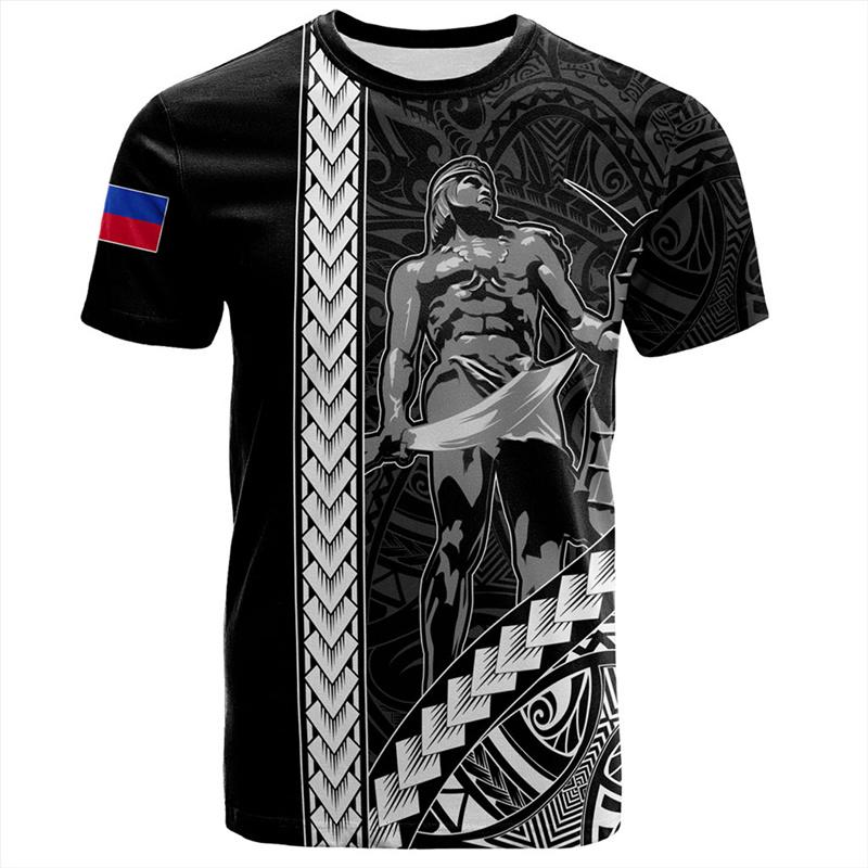Harajuku 3D Philippinisches Nationalwappen Aufdruck T-Shirt Philippinen Maori Stammesstile Grafik-T-Shirts Mode-T-Shirts Kleidung