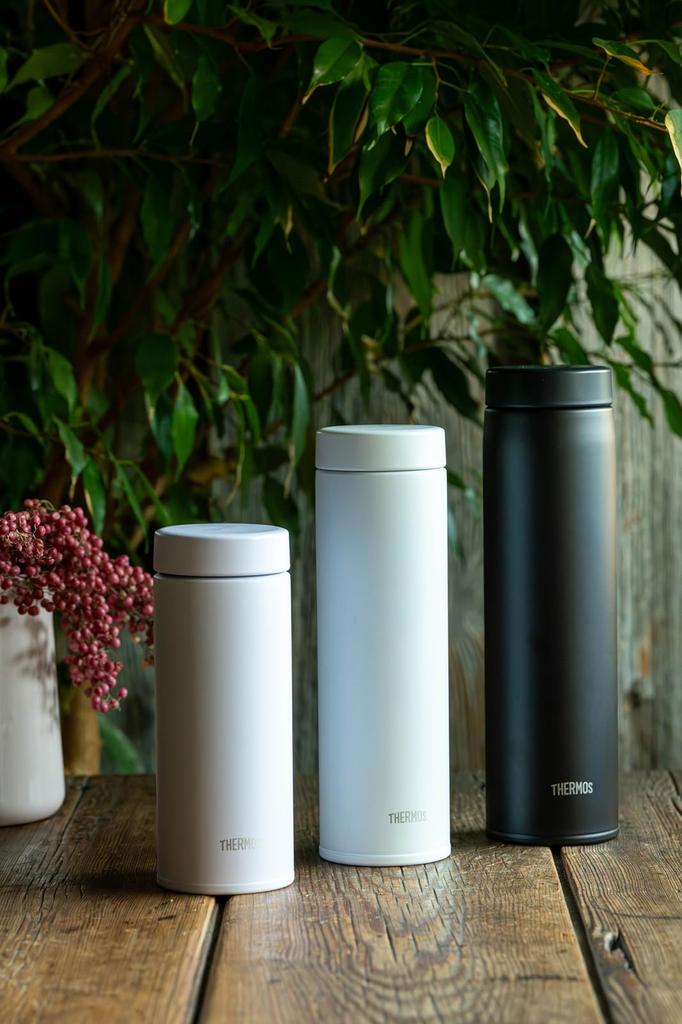 Thermos Thermos Vacuum Insulated Portable Midnight with Few Parts for Easy Secure Screw and Stainless Steel Mug, 600ml, Black, Cleaning, Closure,