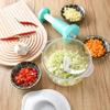 Manual Food Chopper Vegetable Chopper Hand Press Household Garlic Press Multifunctional Meat Grinder for Fruits Veggies Salad