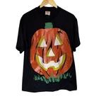 

VTG 80 s Big Jack-O-Lantern Pumpkin Halloween S.S. Puff Print Graphic T-Shirt XL 3XL