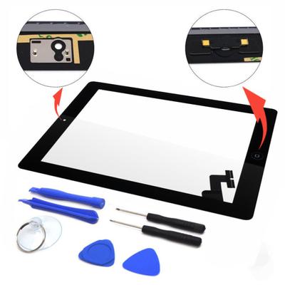 Replacement Adhesive Touch Glass Lens Tools Screen Digitizer Kit for iPad 2