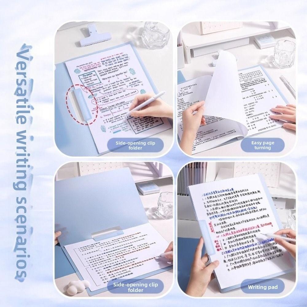 5Pcs Waterproof A4 File Folder Dustproof Paper Organizer Rotating Side Opening Folder  School Office