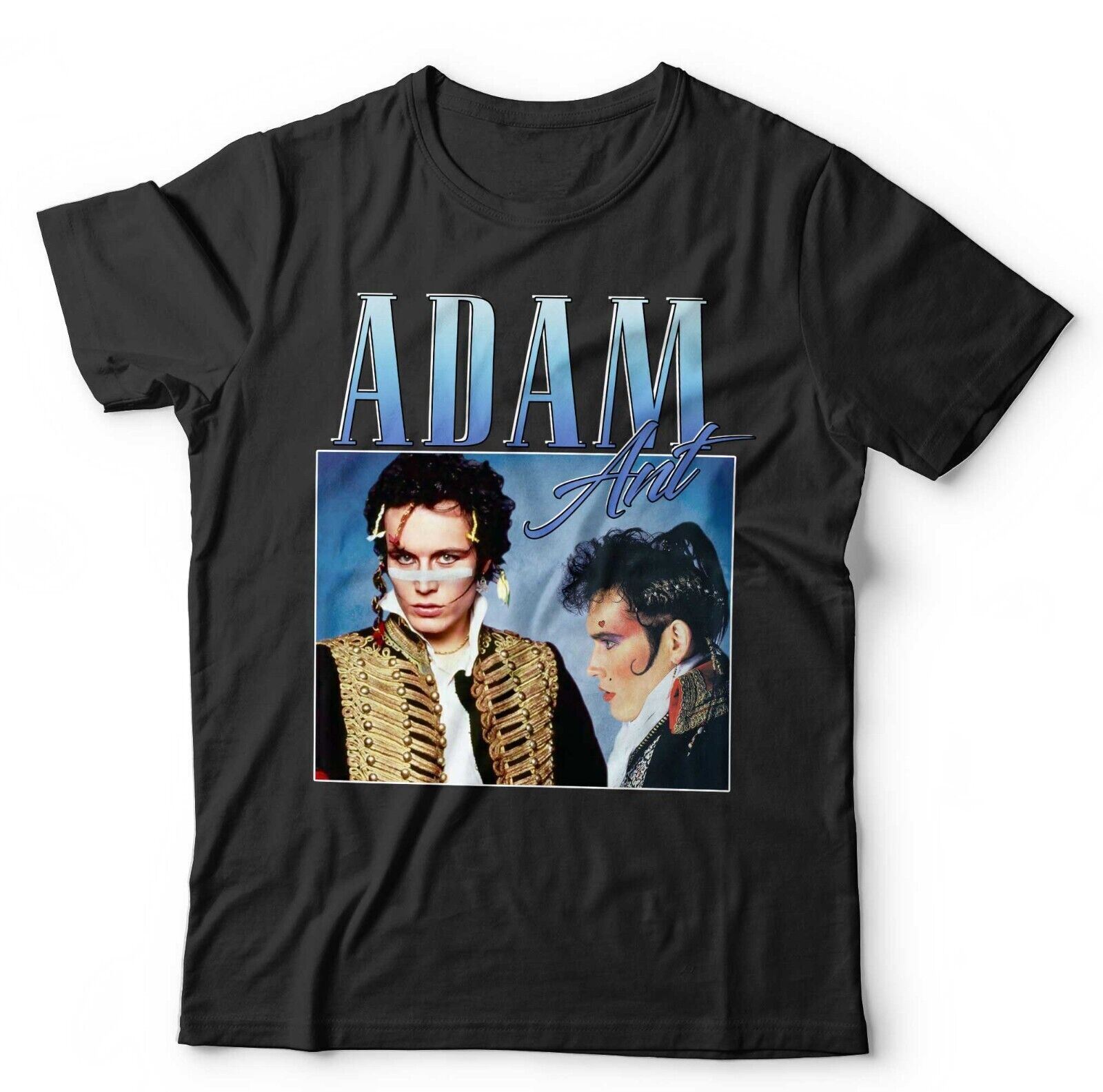 Футболка Adam Ant с принтом, унисекс, ретро, дань уважения, для мальчишника или девичника L