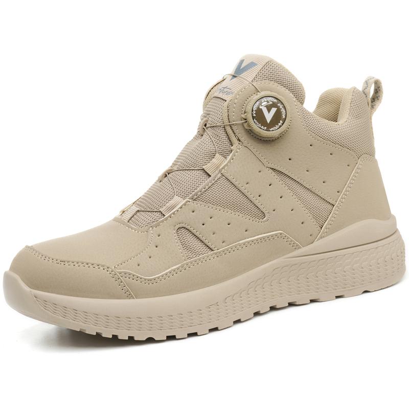

Rotating button Men s safety boots Work Shoes Puncture-Proof Steel toe shoes Non-slip Protection Shoes High top Security Boots 40