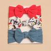 3Pcs/Lot Elastic Bowknot Hair Bands Soft Headwrap Cute Headwear  Baby Girls