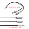 Earphone Splitters Cord Aux Y Splitters for Tablets Gold-Plate Connectors for Accurate Data Transmission Headphone Cord