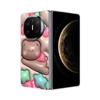 Clear Hard PC Phone Case For Honor Magic V3 Vs3 V2 VS2 Folding Transparent Flower Pattern Cover For Huawei Mate X6 X5 X3 X2 Capa