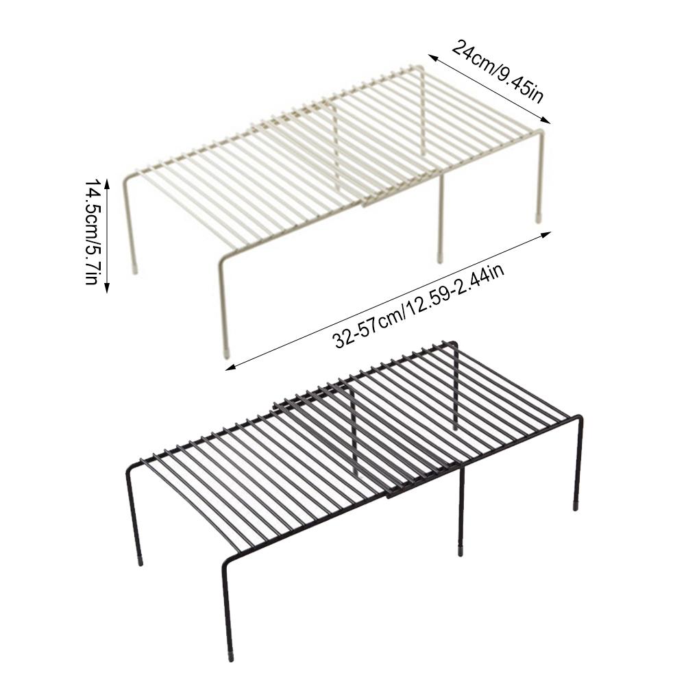Lagerregal, Teleskop-Platzsparende Metall-Hohlregale, robuste Konstruktion, Schrank-Organizer, Schränke, Tassen, Küche