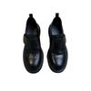 Round head retro simple loafers women's 2025 autumn new commuter small leather shoes Velcro deep mouth platform single shoes