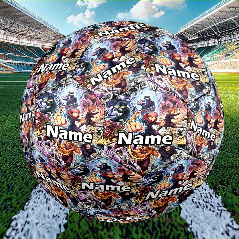 Custom Name Personalized Jujutsu Kaisen Print Size 5 Soccer Ball Training & Match Football, for Team, Kicking, Gift for Football Enthusiasts