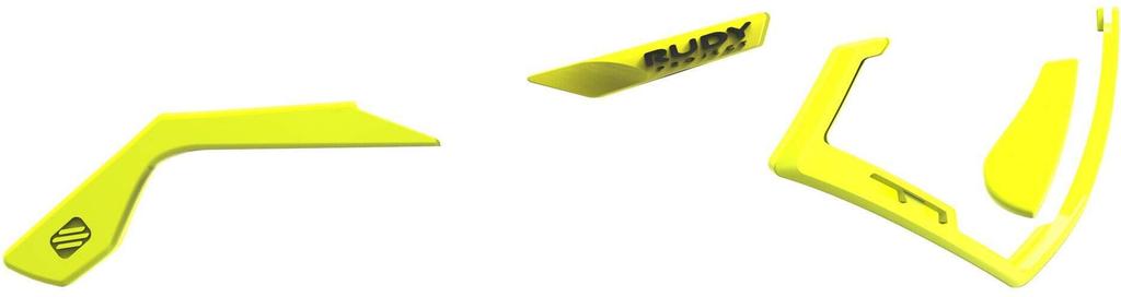 Rudy Project Chromatic Kit Sports Sunglasses for Road Bikes Customizable for Defender (Yellow/Black) - Cycling, Jogging, Triathlon, - (AC210141A)