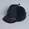 High Quality Winter Leather Hat Men Fur Lamb Wool Warm Thick Earflaps Bomber Hats Men's Baseball Cap Russian Hat