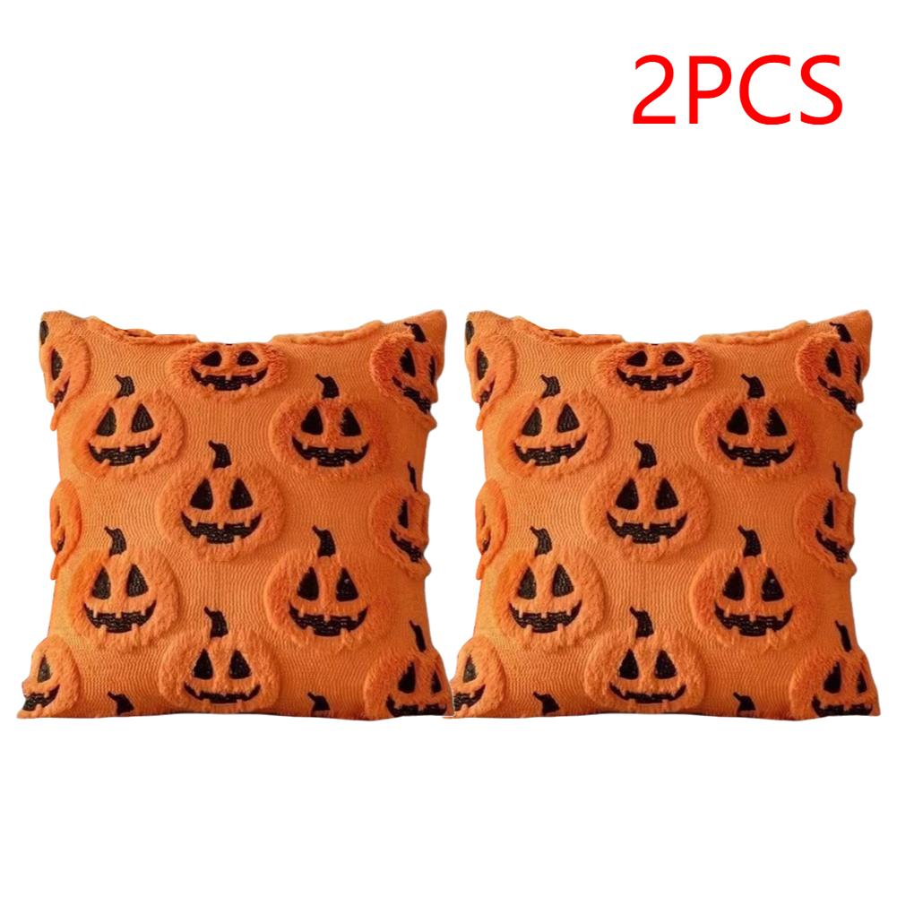 1-4PCS 45x45cm Ghost Pumpkin Pillowcase Pumpkin Cushion Cover Halloween Throw Pillow Cover Halloween Party Decoration